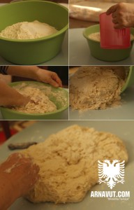 Arnavut Böreği hamurunun hazırlanış resmi