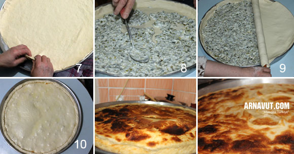 Pirasali Arnavut böreğinin resimlerle hazırlanışı
