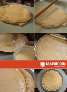 Arnavut böreğinin hazırlanışı